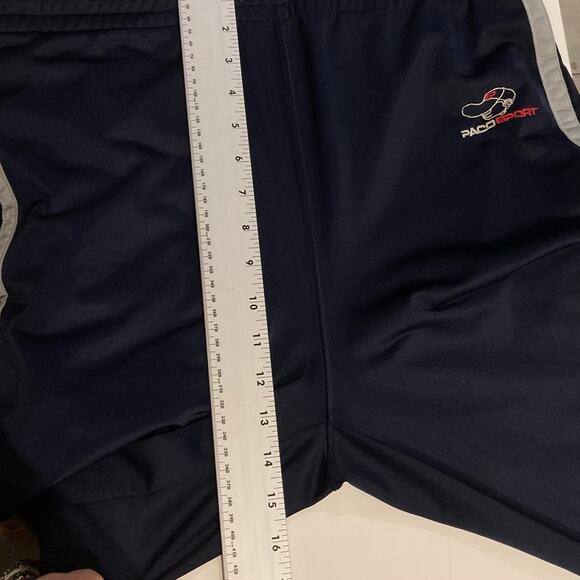 Vintage PACO SPORT Sweat Track Pants Men M Logo-Embroidery Zip-Side Zip-Pocket - Picture 13 of 16